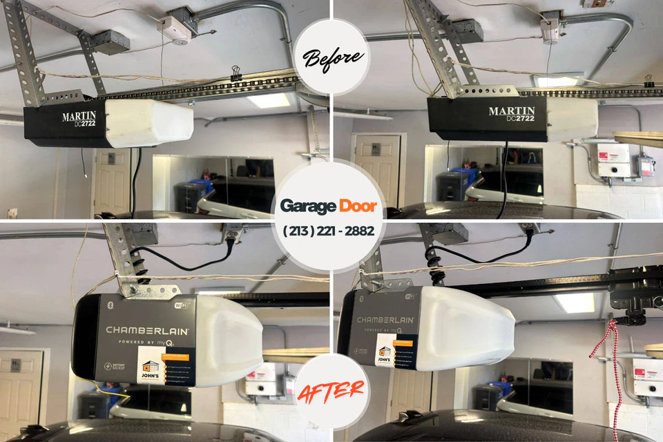Before and after: garage door repair North Plains, OR
